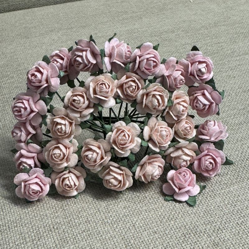 Papirdesign - Roser - Lys varm Rosa - 1,2cm