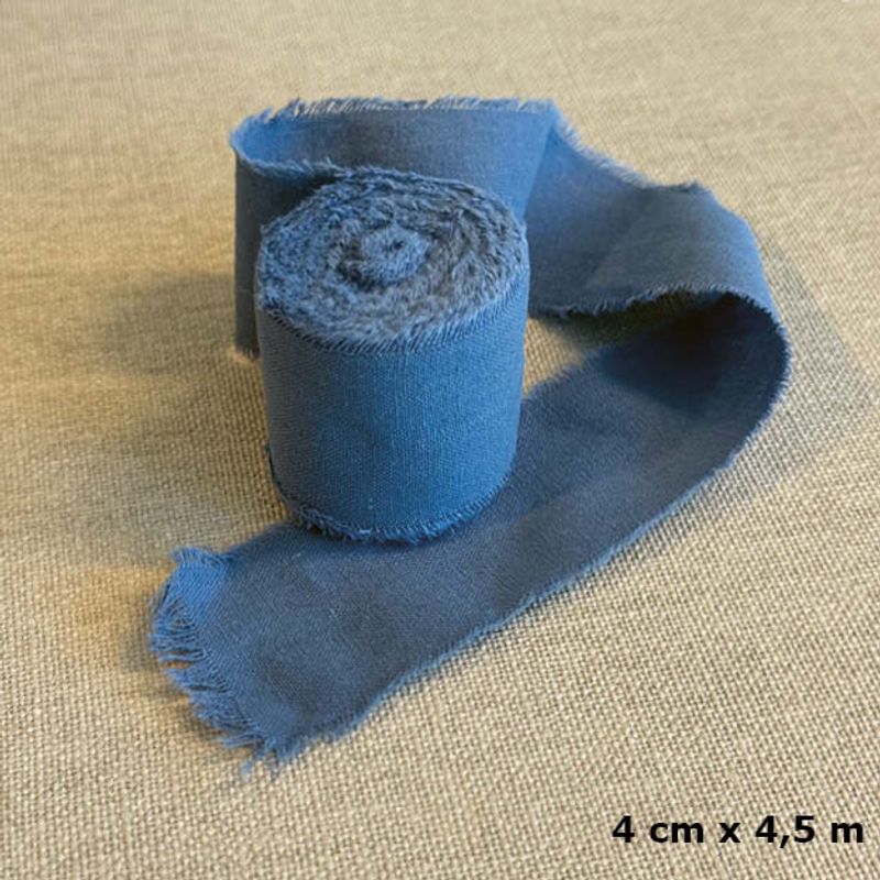 Papirdesign -  Bomullsbånd  - Jeans Blå