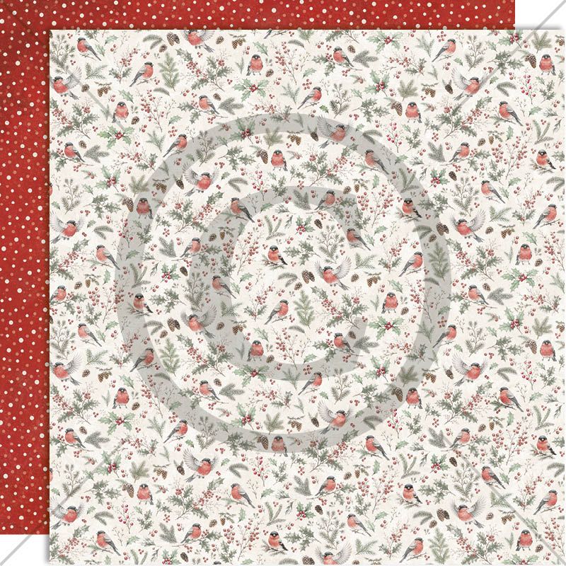 Papirdesign - Juleminner - Julens fine fugl - 12 x 12"