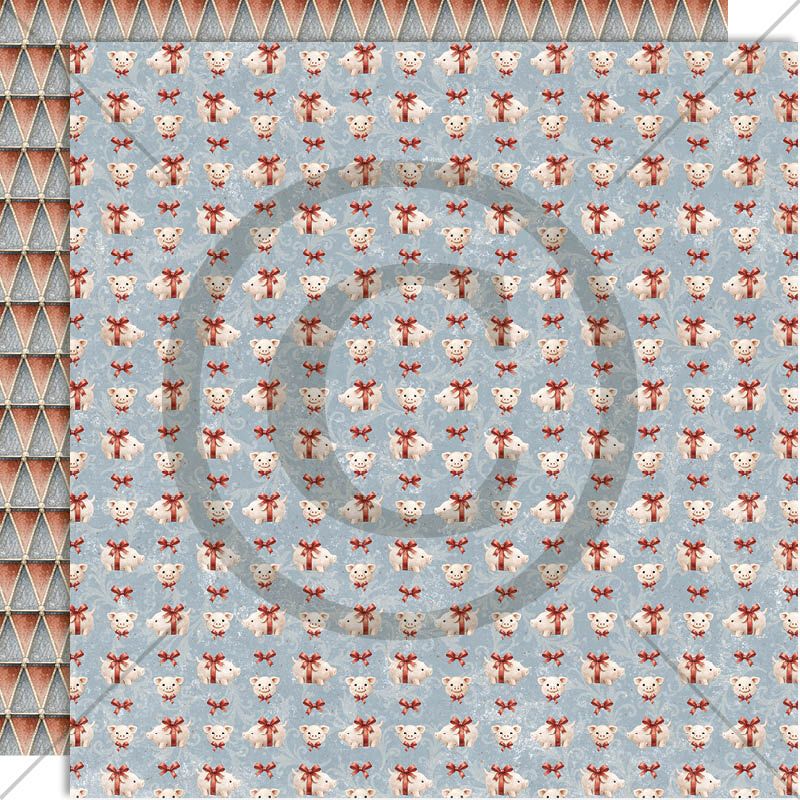 Papirdesign - Juleminner - Marsipangriser - 12 x 12"