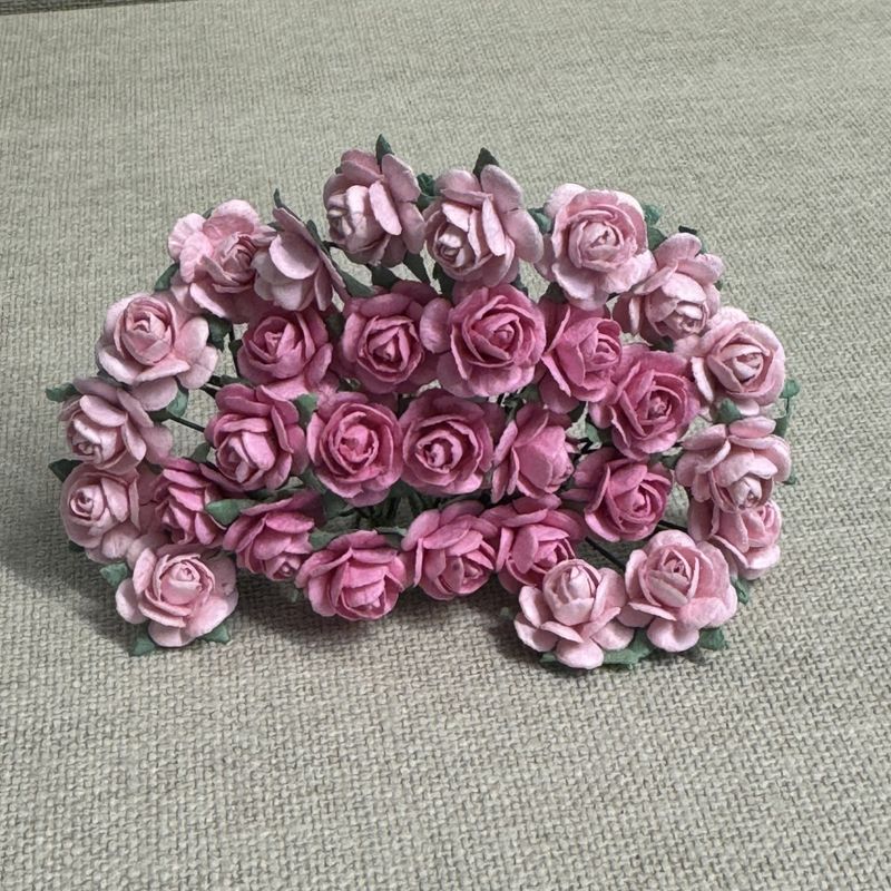 Papirdesign - Roser - Lys Rosa - 1,2cm