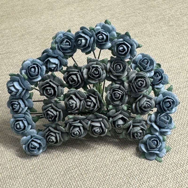 Papirdesign - Roser - Vintage Blå 1,2cm