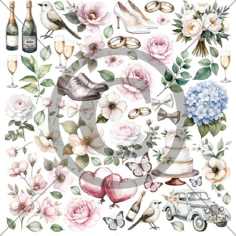 Papirdesign - Fremtidsdrøm - Klippeark Bryllup (Forhåndssalg - På lager i løpet av uke 9)