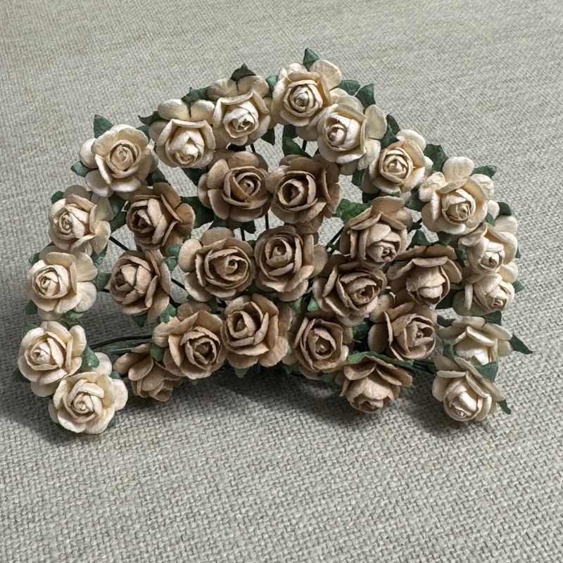 Papirdesign - Roser - BEIGE 1,2 cm