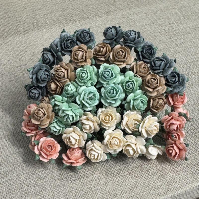 Papirdesign - Roser - Lys miks - 1,2cm