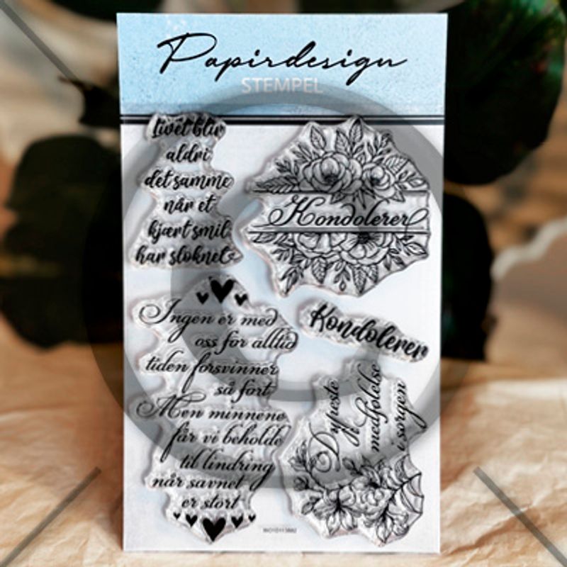 Papirdesign - Clearstamps - Kondolerer (Forhåndssalg - Kommer på lager 08.06.26)