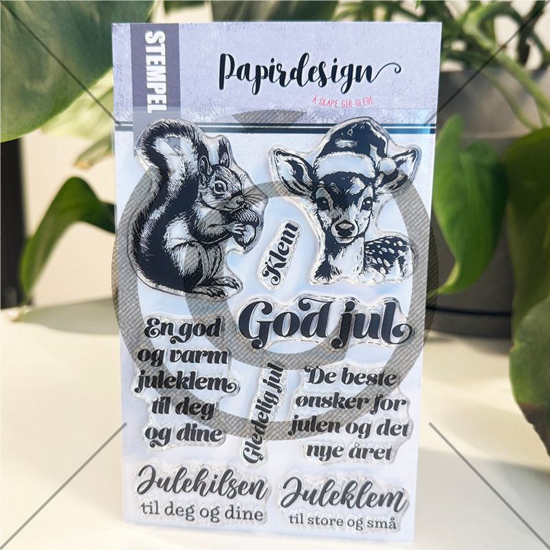 Papirdesign - Clear stamp - Julens søte julehilsen