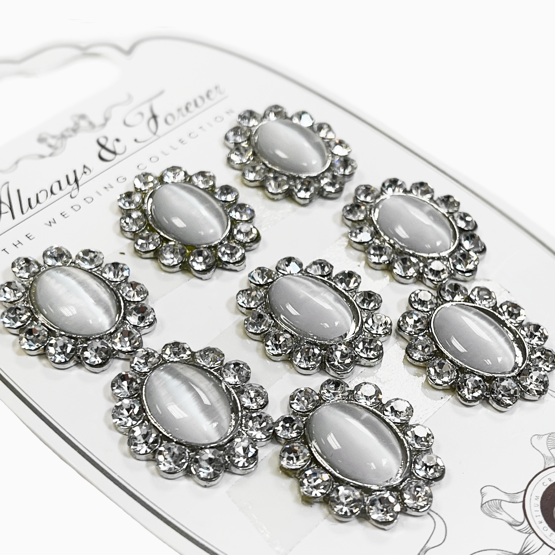 Craft Consortium - Always & Forever - Pearl Oval Embellishment