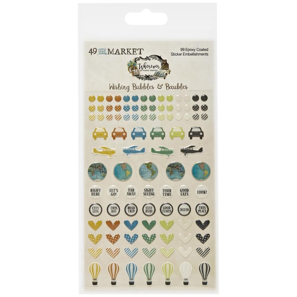 49 and Market - Wherever - Whising Bubbles & Baubles - Epoxy Stickers