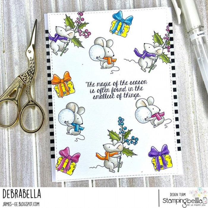 Stamping Bella - Cling Mounted Stamp - Winter Woodland Mice