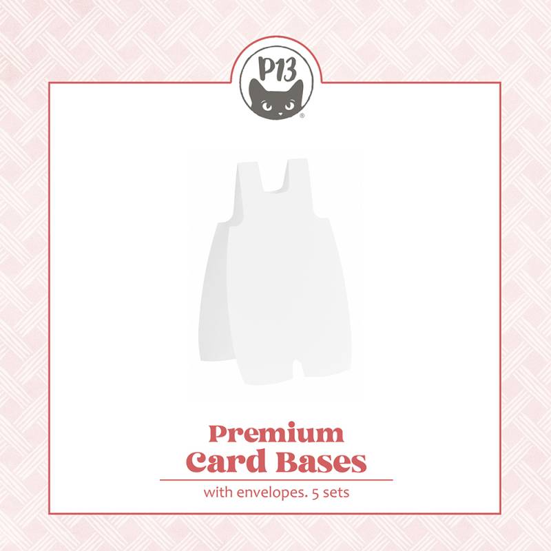 P13 - Basic kortpakke - Set of Baby Romper Card Base with envelopes - White