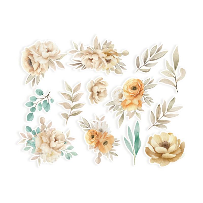 P13 - Travel Journal - Ephemera - Flowers & Leaves die cuts