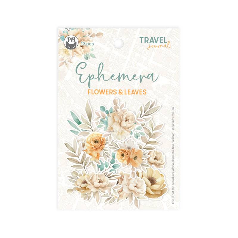 P13 - Travel Journal - Ephemera - Flowers & Leaves die cuts