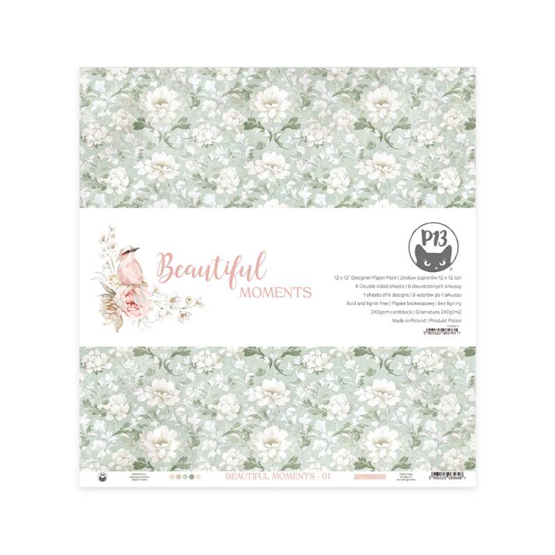 P13 - Beautiful Moments - Set of 6 papers - 12 x 12"