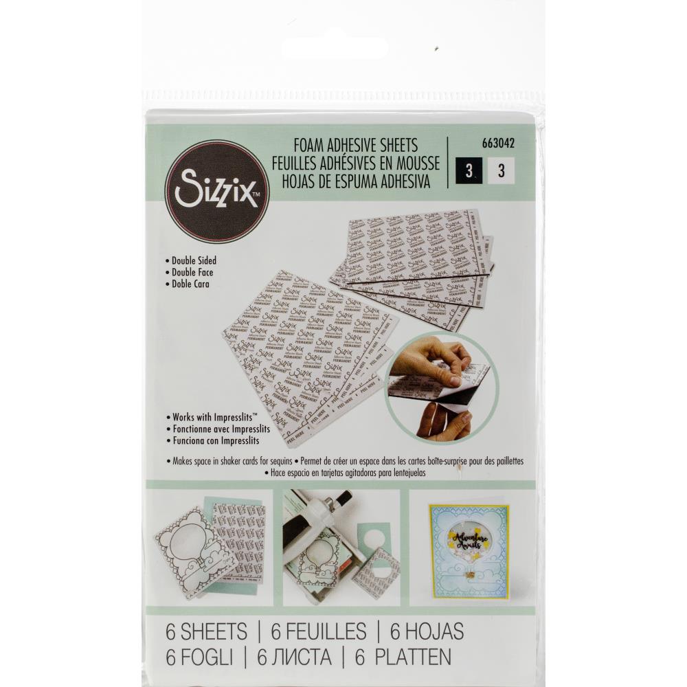 Sizzix - Adhesive Foam Sheets - 4 x 6"