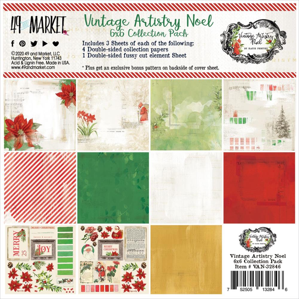 49 and Market - Vintage Artistry Noel - 12 x 12" Paper Pack