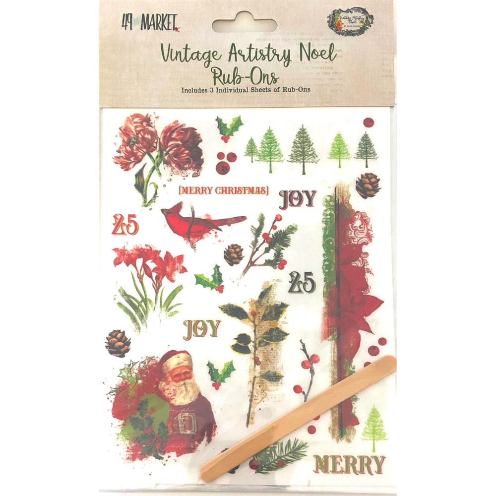 49 and Market - Vintage Artistry Noel - Rub ons