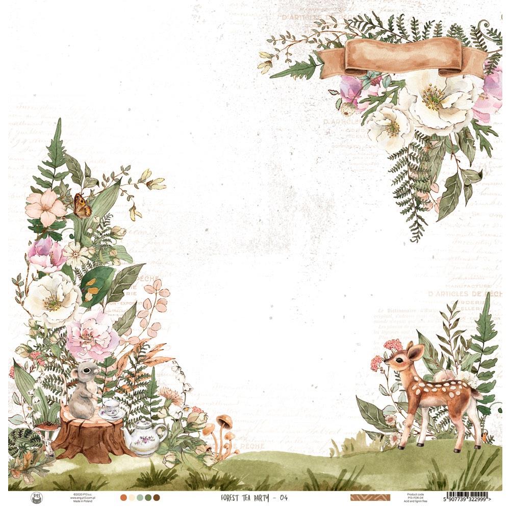 P13 - Forest tea party - #04 - 12 x 12"