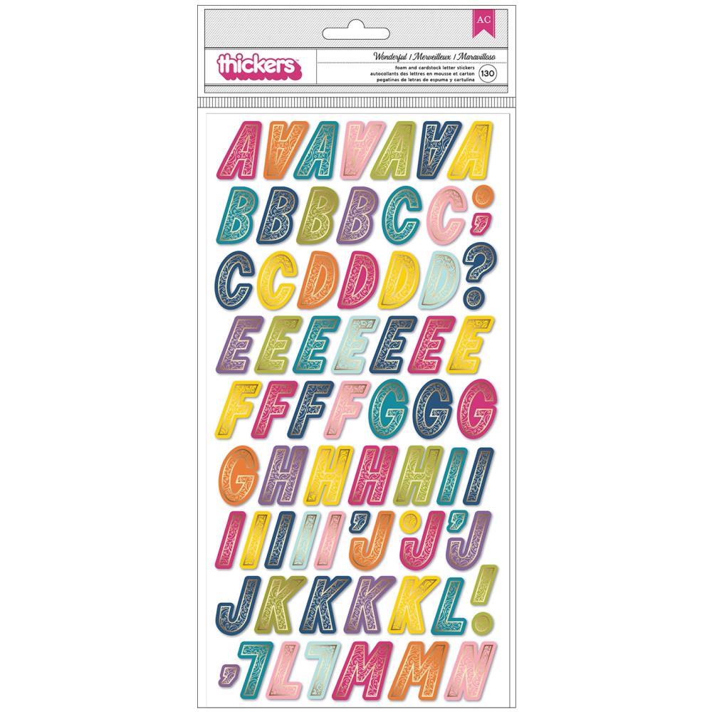American Crafts - Paige Evans - Wonders - Thickers - Wonderful Alphabet