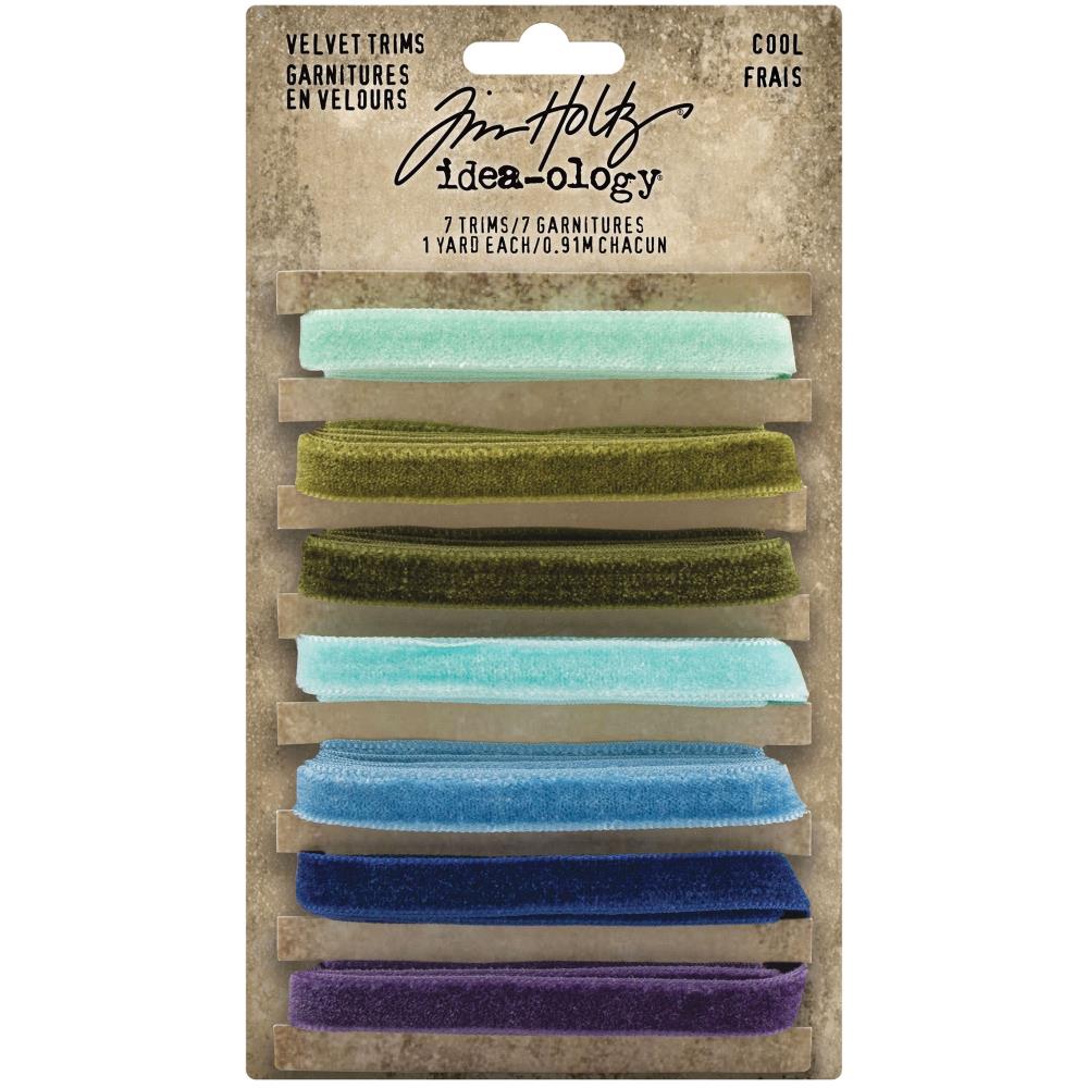 Tim Holtz - Ideaology -  Velvet Trims - Cool