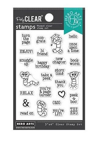 Hero Arts - Clear Stamp - Bookworm