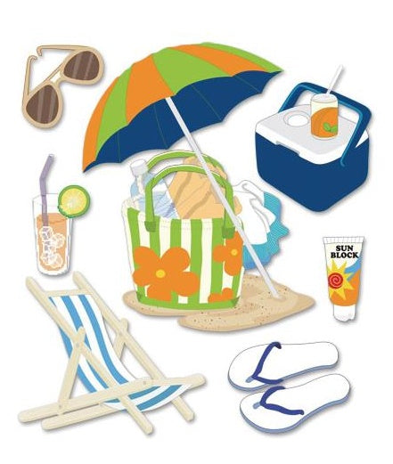 Jolee's - 3D Stickers - Summer Gear