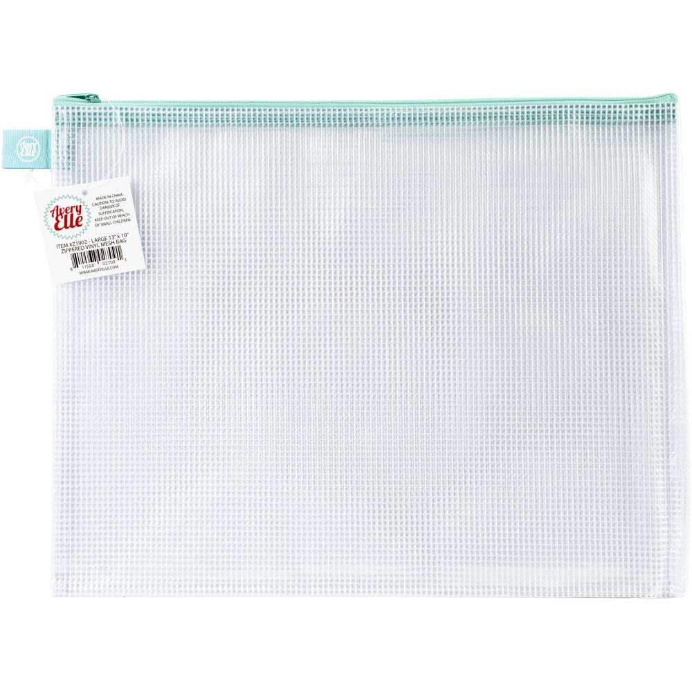 Avery Elle - Zippered Vinyl Mesh Pouch - Large