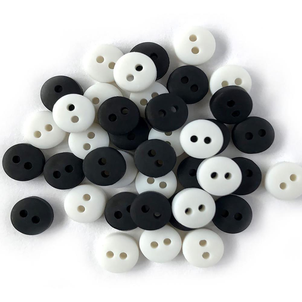 Buttons Galore - Tiny Buttons - Black & White