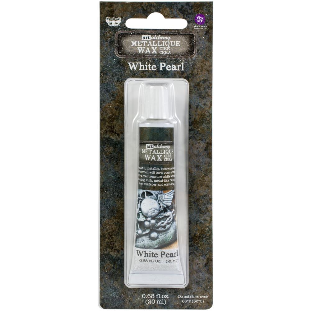 Prima - Art Alchemy by Finnabair - Metallique Wax - White Pearl