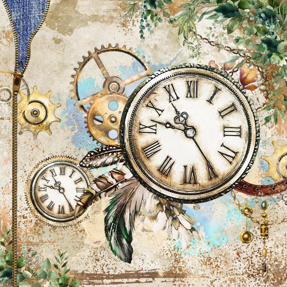 Asuka Studio - Play - Time Flies  -  12 x 12"