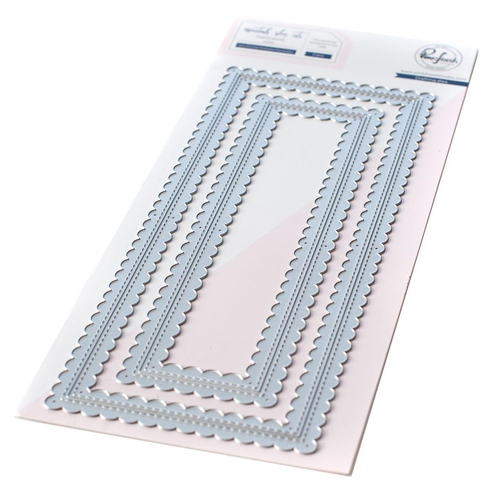 Pinkfresh Studio - Dies - Slim Stitched Scallop Rectangles