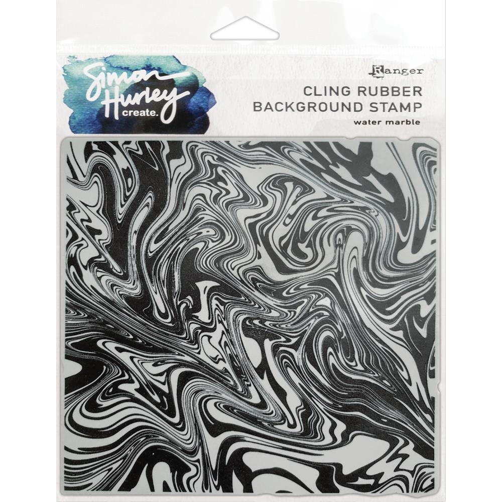 Simon Hurley - Cling Rubber Stamp - Water Marble