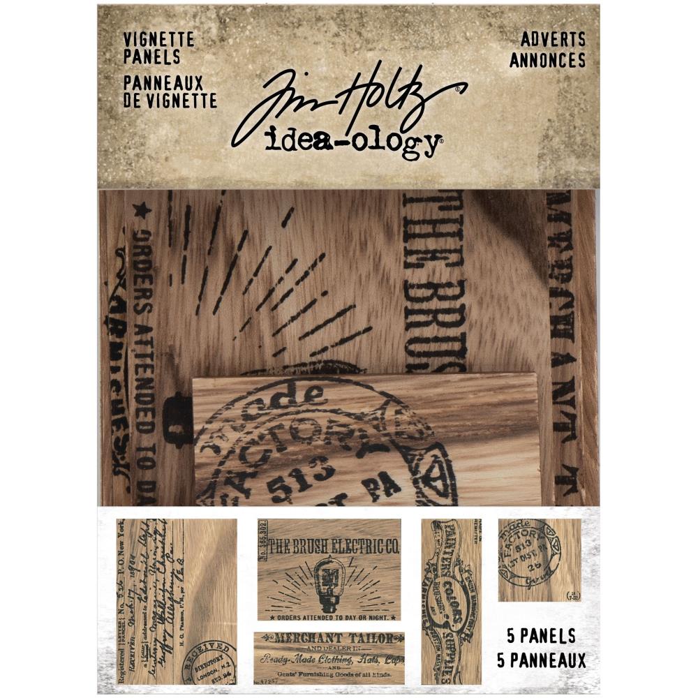 Tim Holtz - Ideaology - Vignette Panels - Adverts