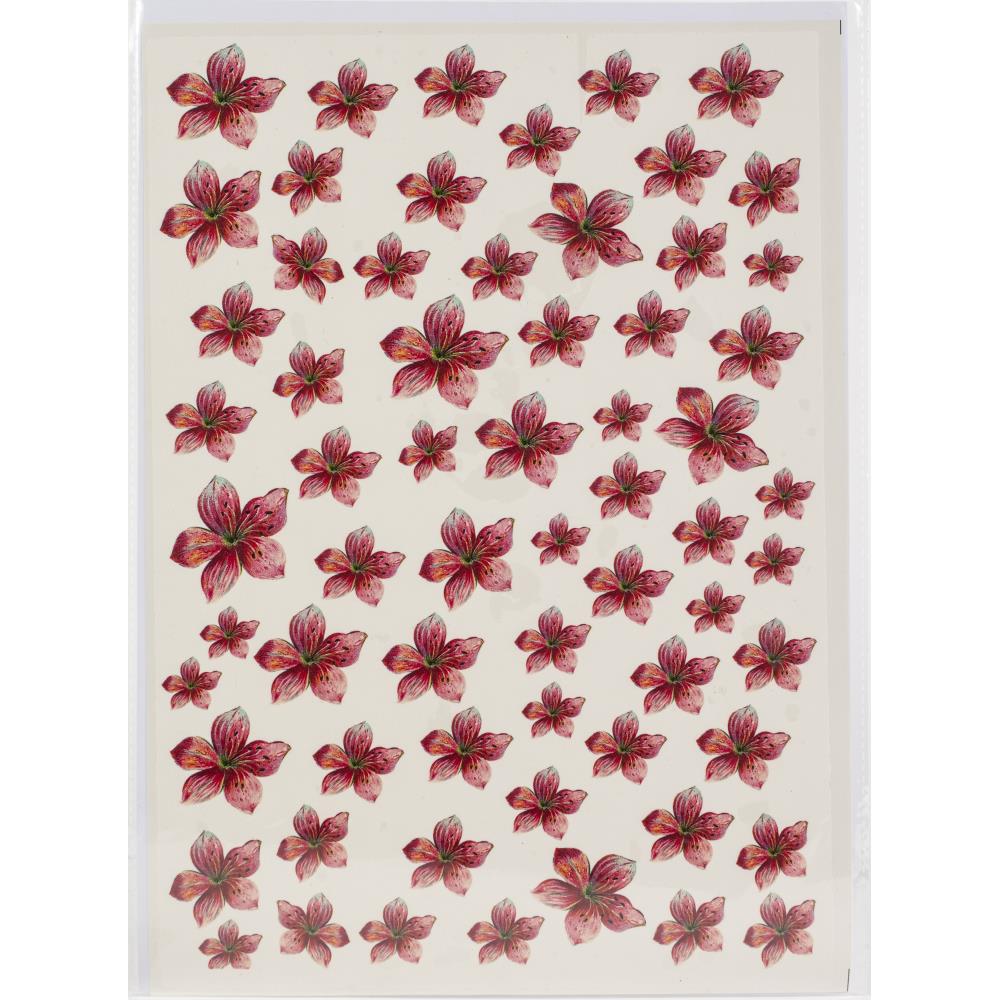 Dress my craft - Transfer Me Sheet -  A4 - Lillies Pattern