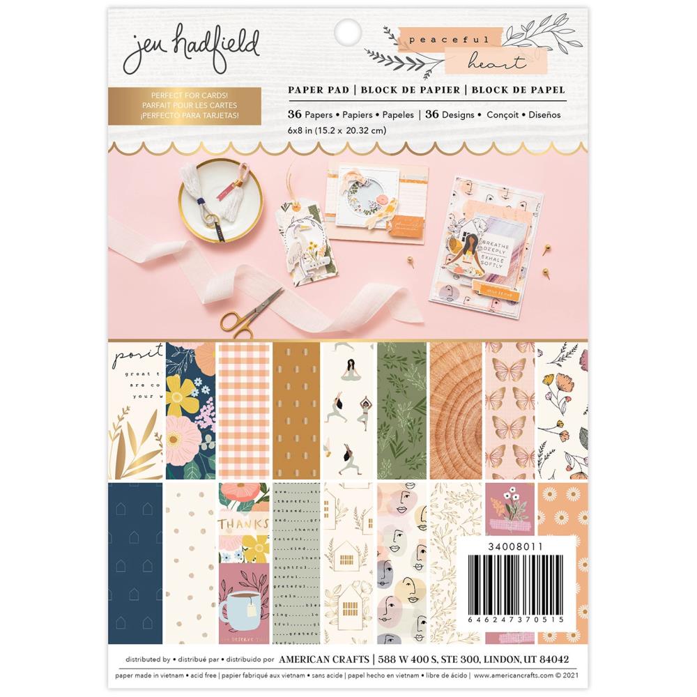 Jen Hadfield - Peaceful Heart - Paper Pad   6x8"