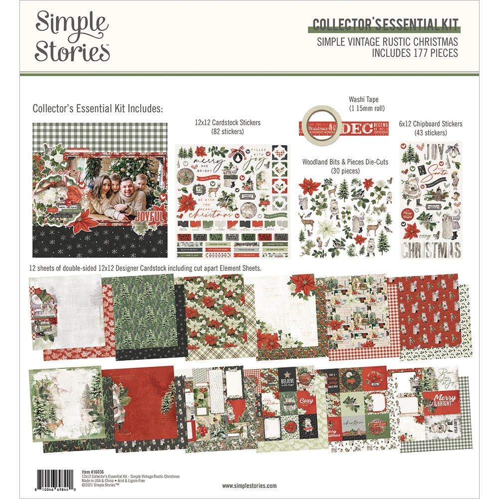 Simple Stories - Vintage Rustic Christmas - Collectors Kit - 12 x 12"