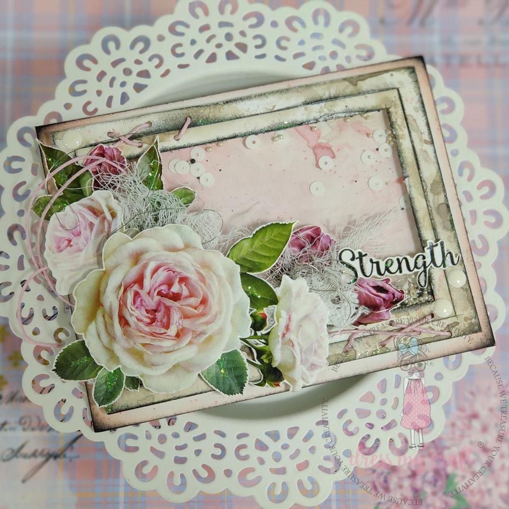 Dress my craft - Transfer Me Sheet -  A4 - Cabbage Flowers