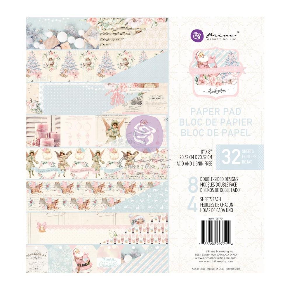 Prima - Christmas Sparkle - Paper Pad  - 8 x 8"