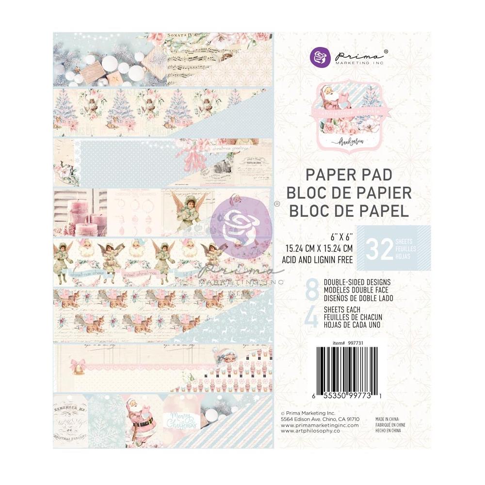 Prima - Christmas Sparkle - Paper Pad  - 6 x 6"