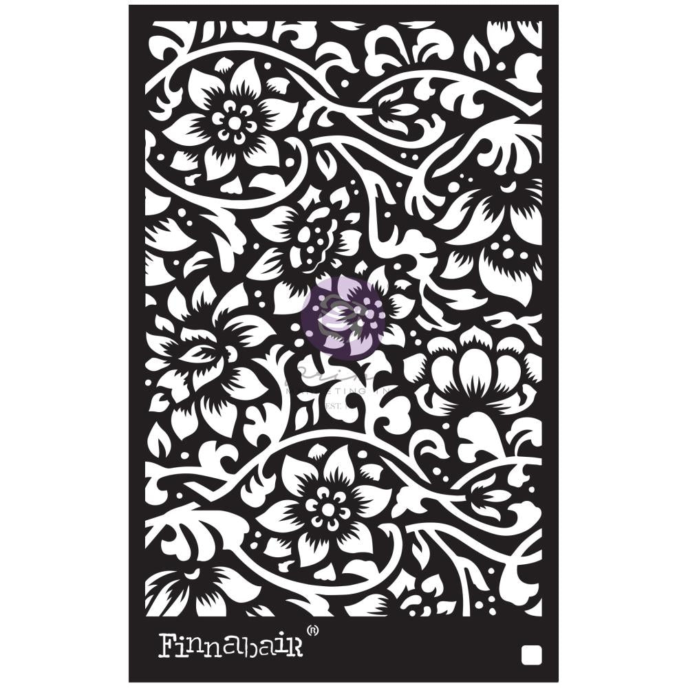 Prima - Finnabair - Elementals Stencil - Bindweed Wallpaper - 6x9"