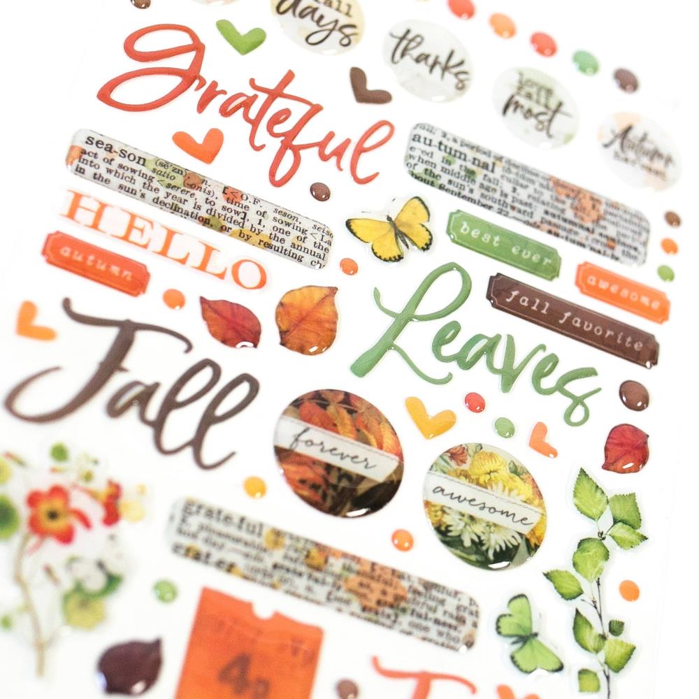 49 and Market - Vintage Artistry - In the Leaves - Epoxy Stickers