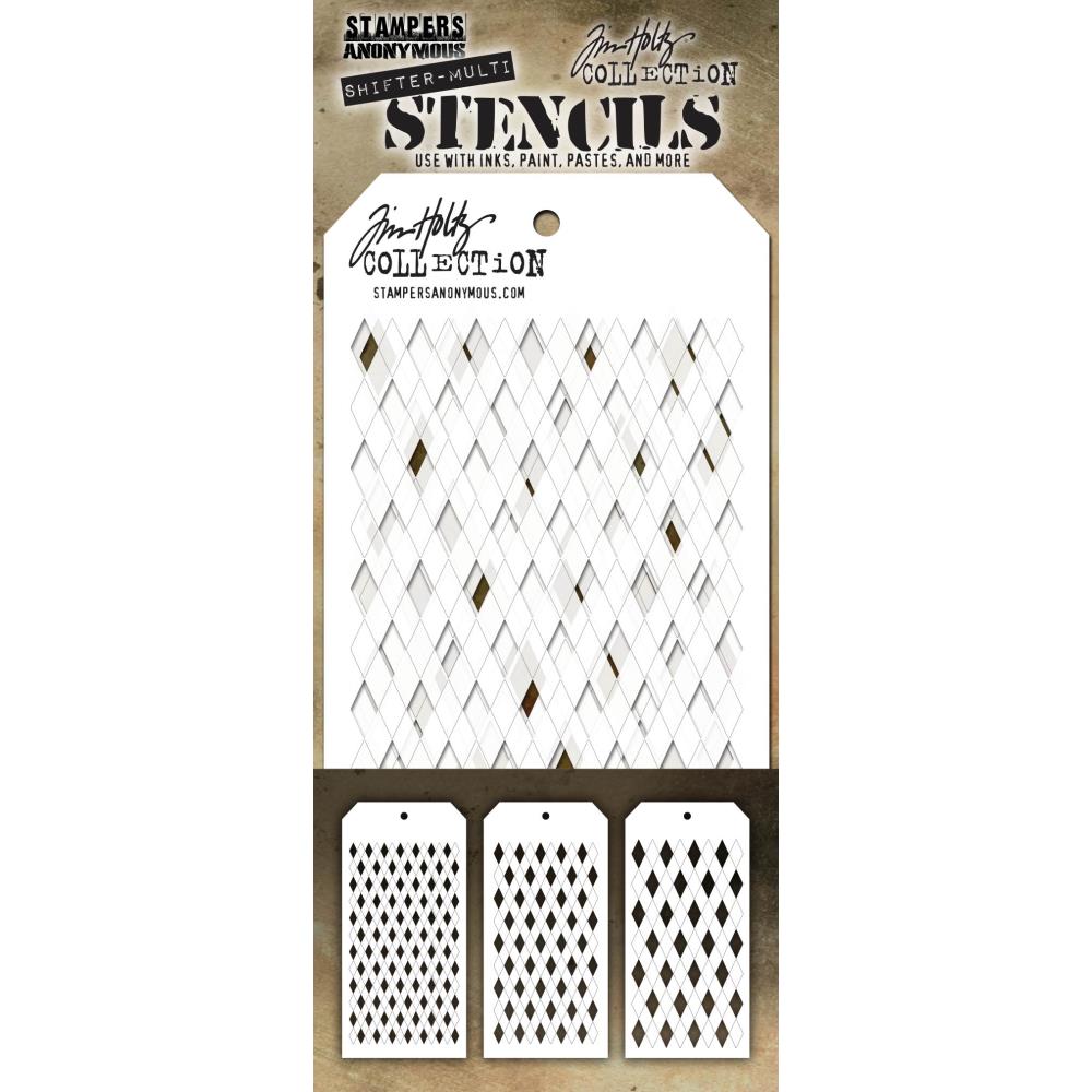 Tim Holtz - Stencil - Shifter Multi Harlequin