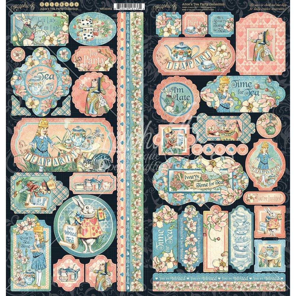 Graphic 45 - Alice's tea party - Stickers
