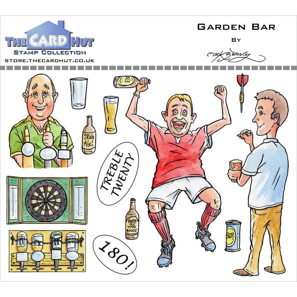 The Card Hut - Clear Stamp - Garden Sheds - Garden Bar