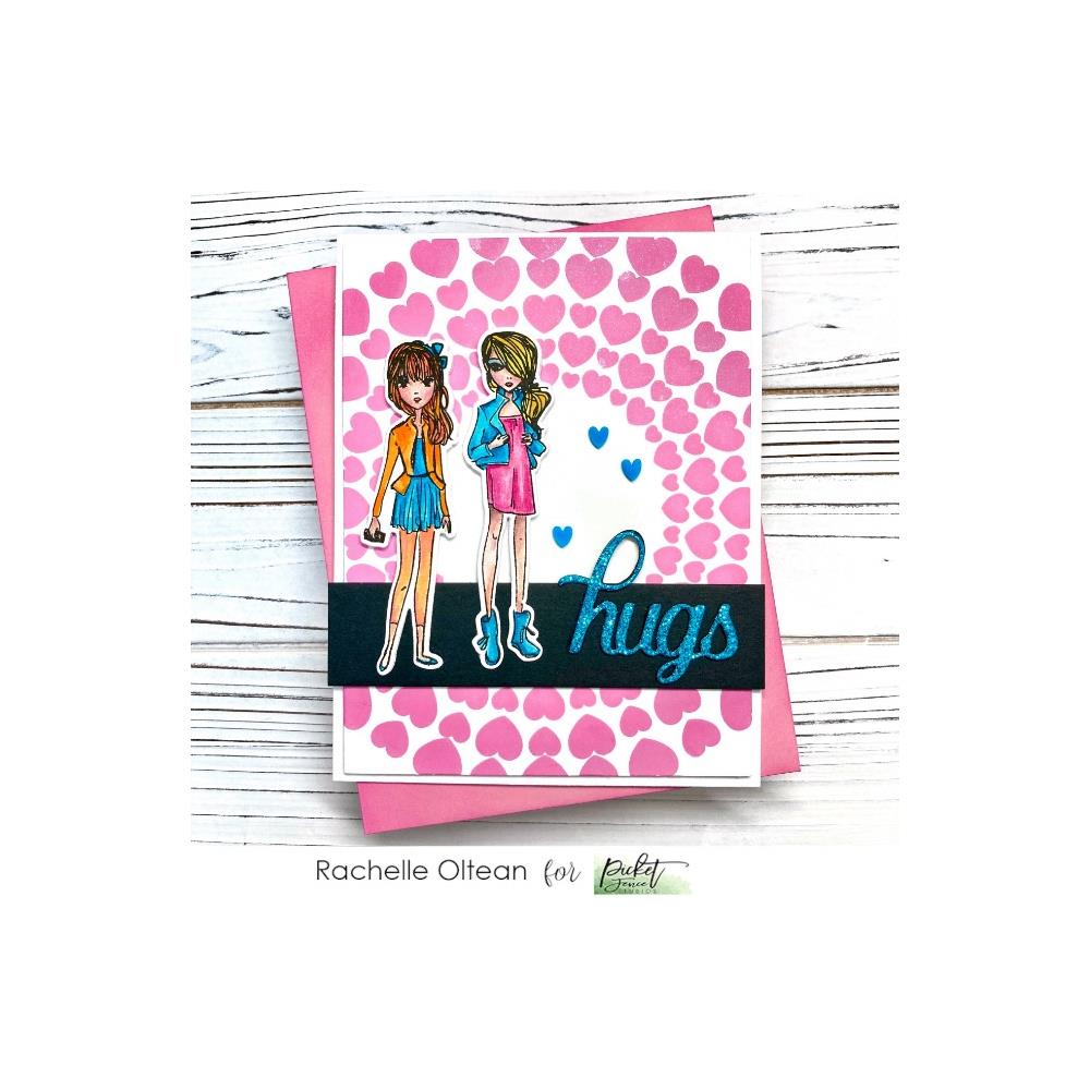 Picket Fence - Stencil - Spiral of Hearts