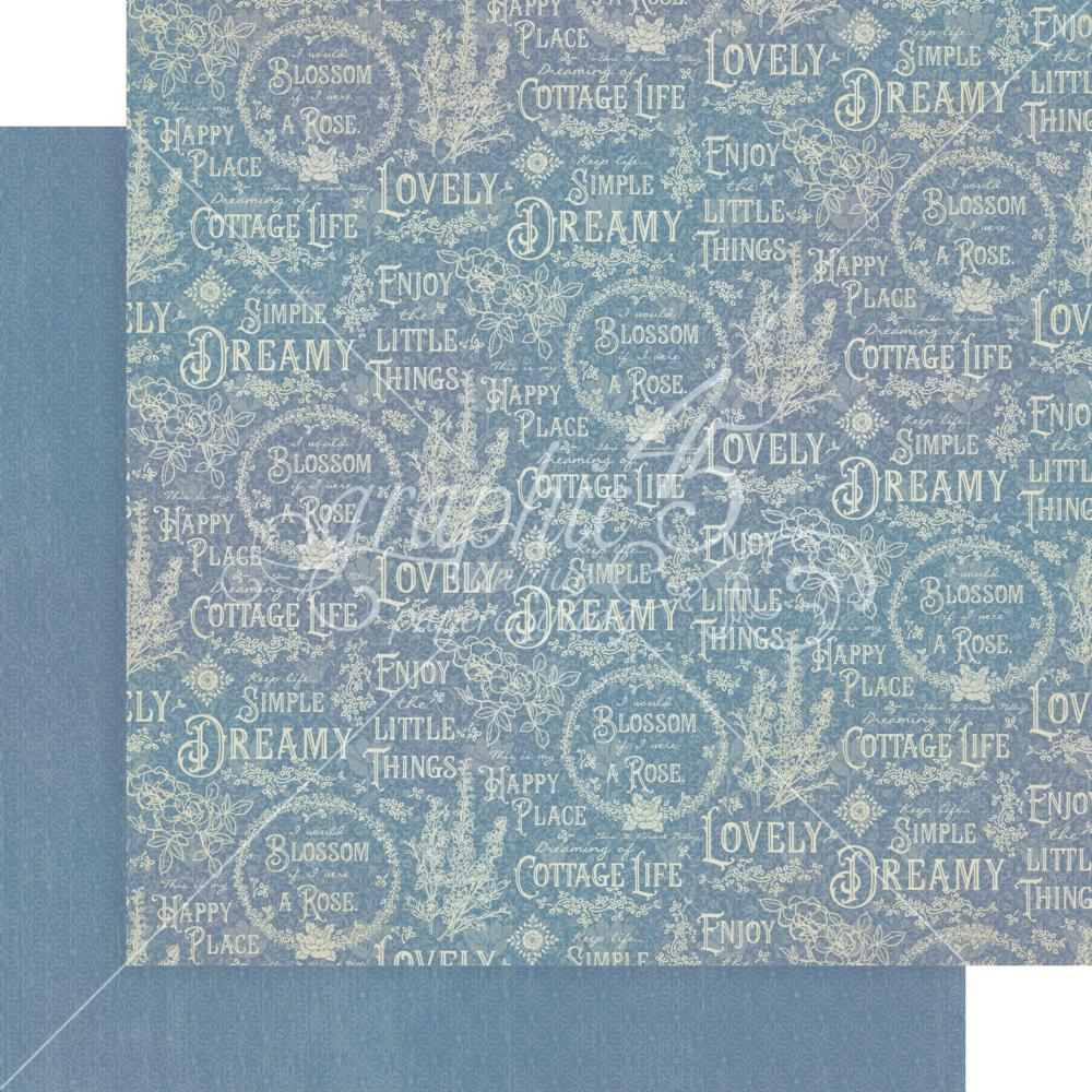 Graphic 45 - Cottage Life - Print & Solids Paper Pad - 12 x 12"