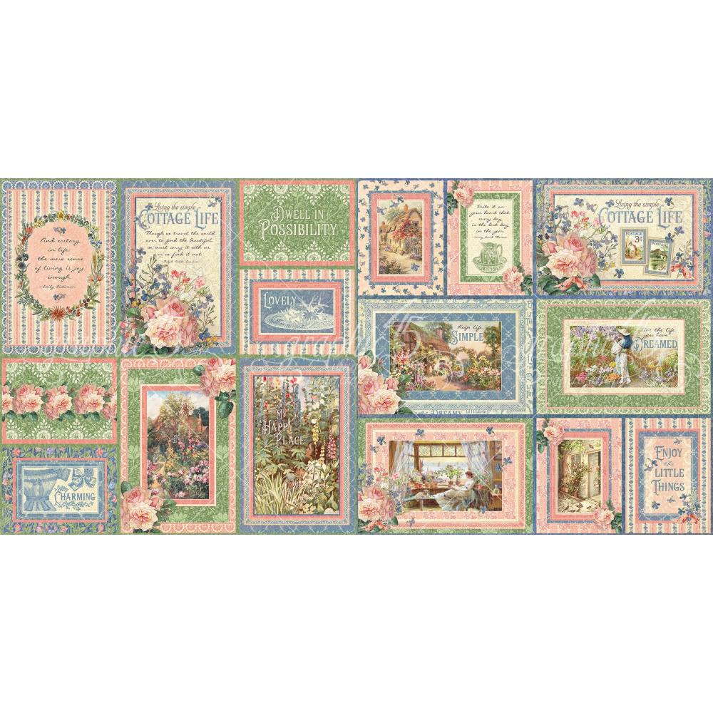 Graphic 45 - Cottage Life - Journaling Cards