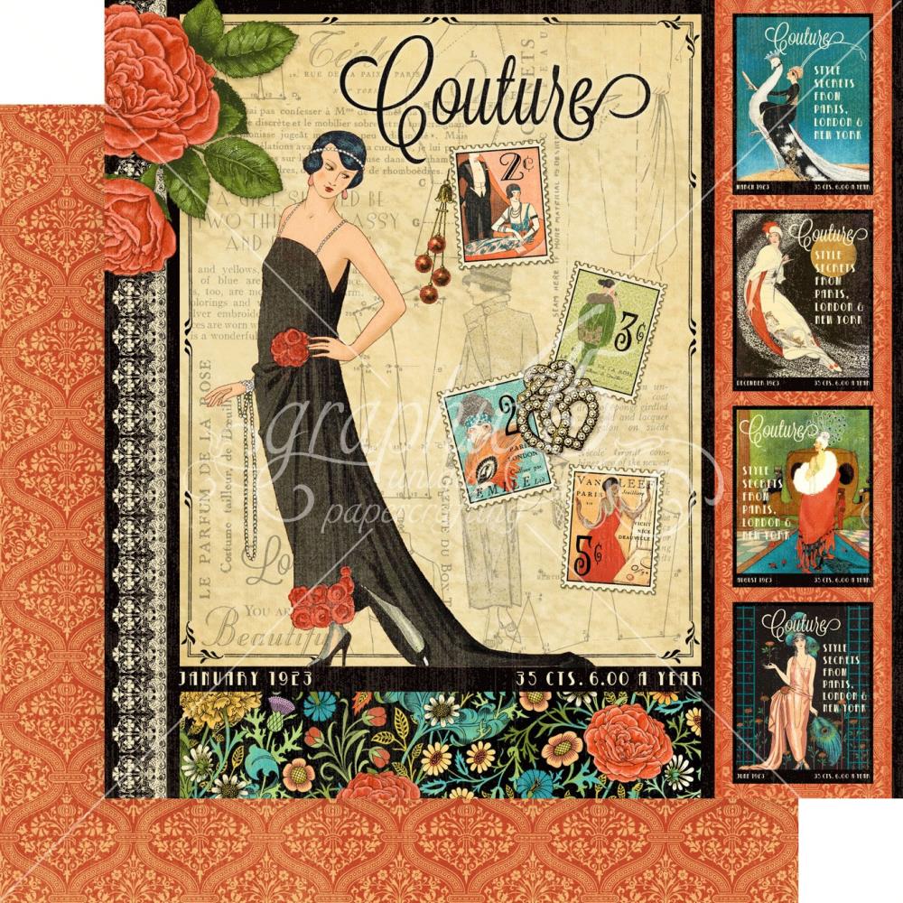 Graphic45 - Couture Deluxe - Collectors Edition - Paper Pack 12" x 12"