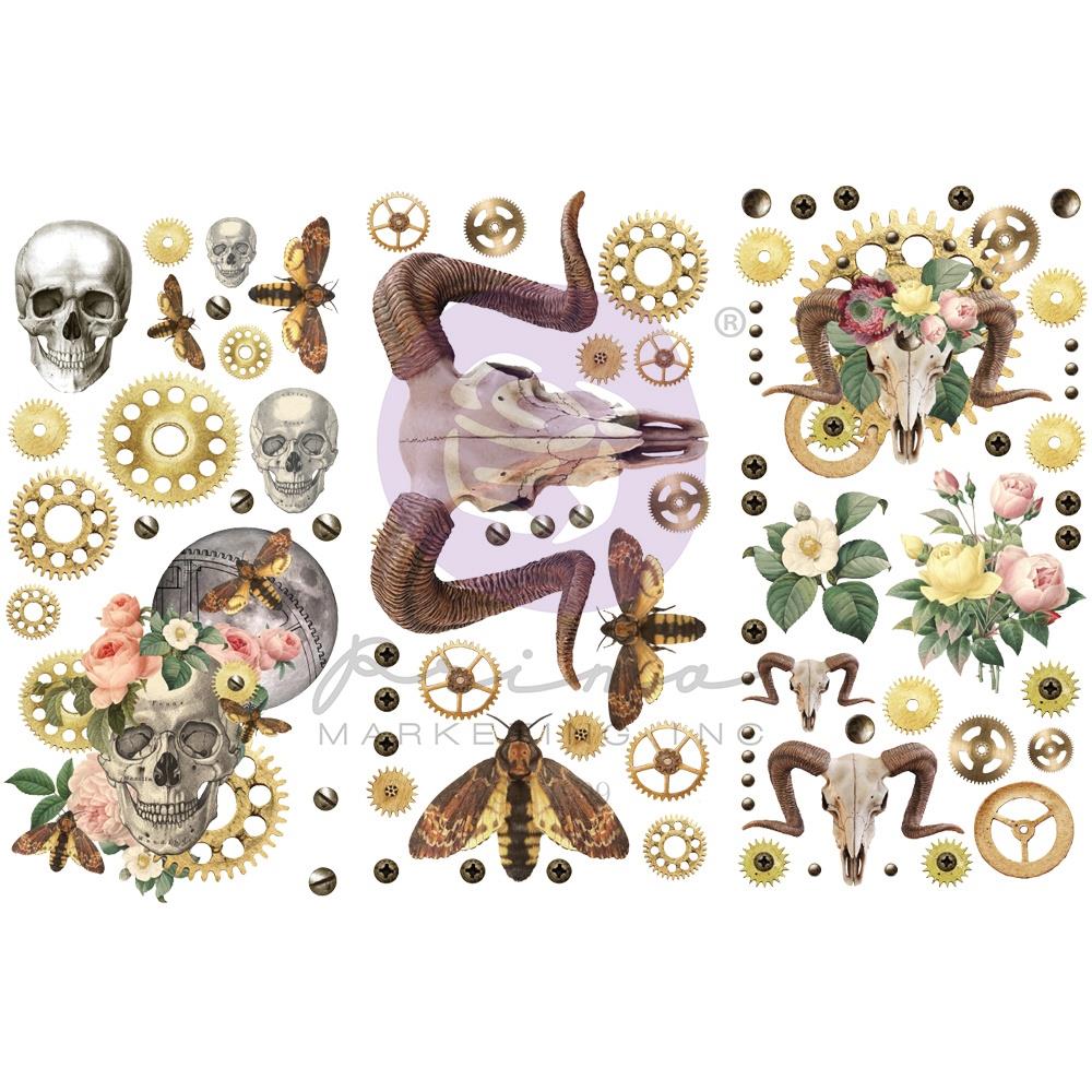 Prima - Rub Ons - Mini Transfers - Boho Skulls