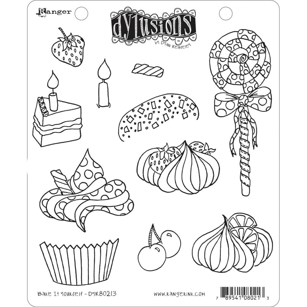 Dylusions - Cling Stamps - Bake it yourself